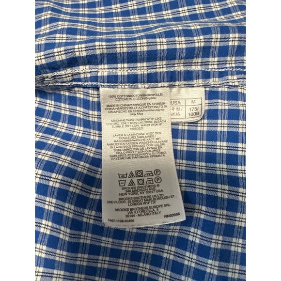 Brooks Brothers Regent Plaid Button-Down Long Sleeve Shirt Size M - Picture 7 of 10